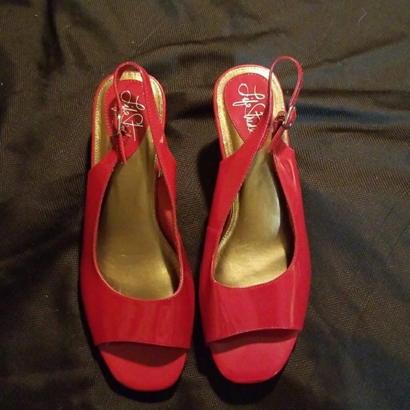 Life Stride Shoes - Life Stride women's soho patent leather red wedges